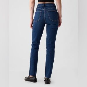Gap vintage high rise slim straight jeans with washwell dark indigo wash 26